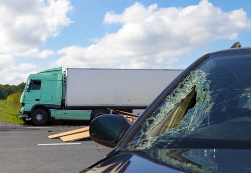 truck accident about to happen on a Georgia highway