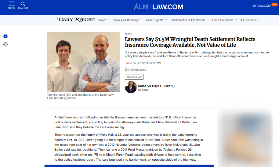 Wrongful Death Settlement Reflects Insurance Coverage Available