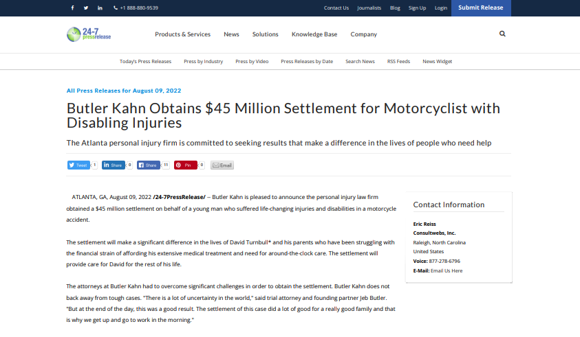 45 Million Settlement for Motorcyclist with Disabling Injuries